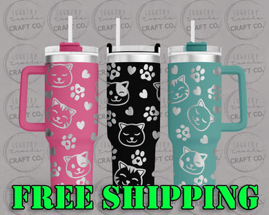 40oz Cats Dupe Tumbler Gift 242