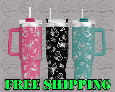 40oz Butterfly Dupe Tumbler Gift 234